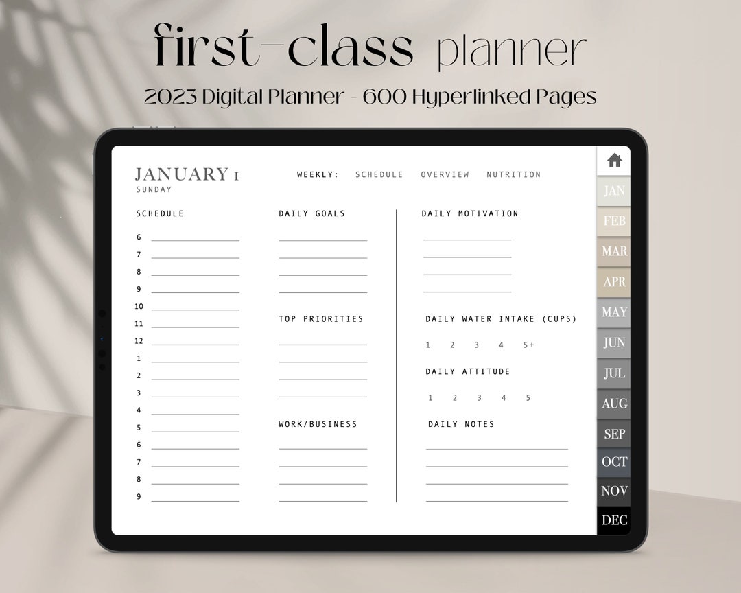 2023 Digital Planner Goodnotes Schedule Online Calendar Etsy
