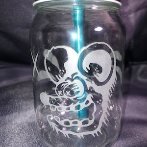 8oz mason jar cup (no handle) &#39;RAT FINK&#39; CHARACTERS