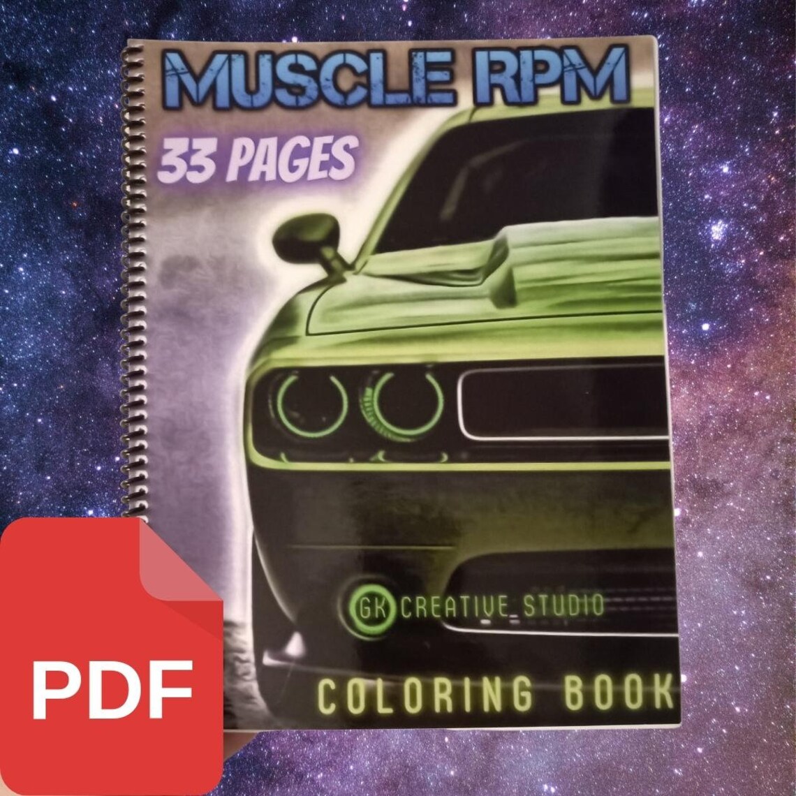 Hand-drawn Muscle Cars Coloring Pages With 33 Detailed Designs Digital ...