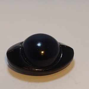 Vintage Black Celluloid Button