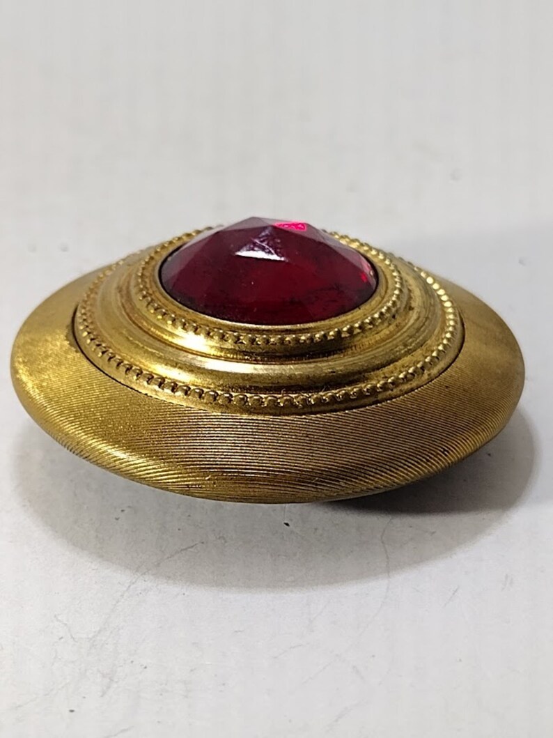 Vintage Gay 90's Button With Ruby Red Glass Stone - Etsy Australia