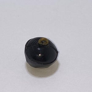Antique Faceted Black Glass Ball Button