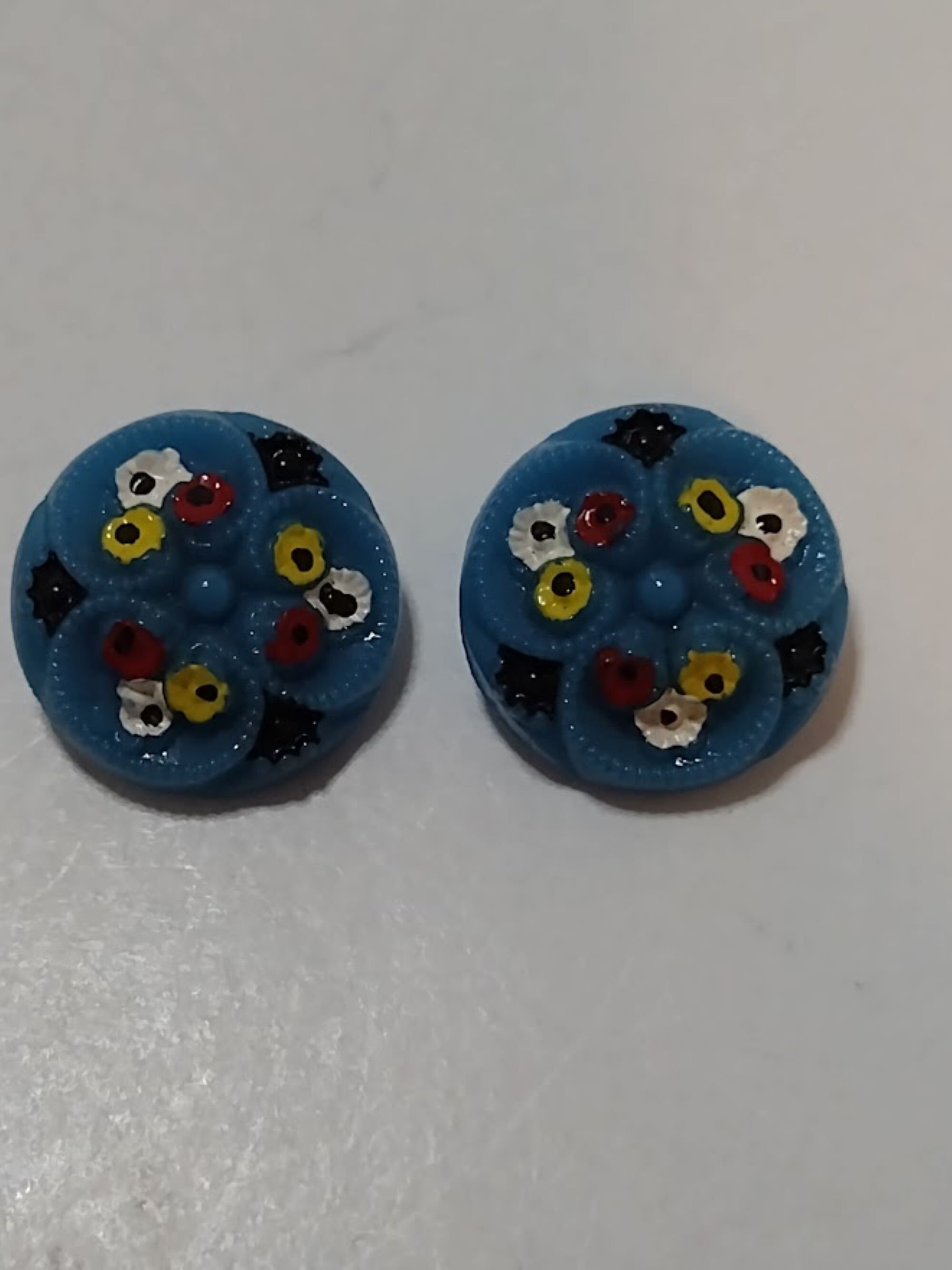 Blue glass buttons - Etsy 日本