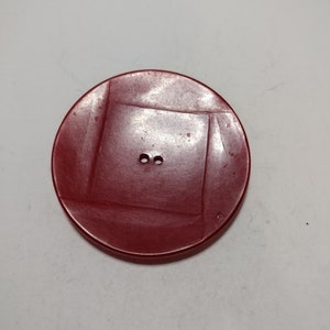 Large Vintage Red Bakelite Button