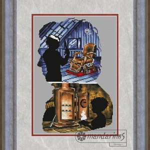 The Demon Barber Digital Cross Stitch Pattern DMC Chart Embroidery Instant Download
