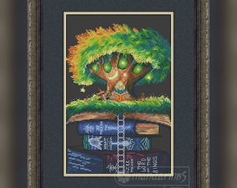 Patrón digital de punto de cruz «Soñador», gráfico DMC, descarga instantánea