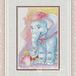 Wumbo com mãe Digital Cross Stitch Pattern DMC Chart Bordado Download instantâneo