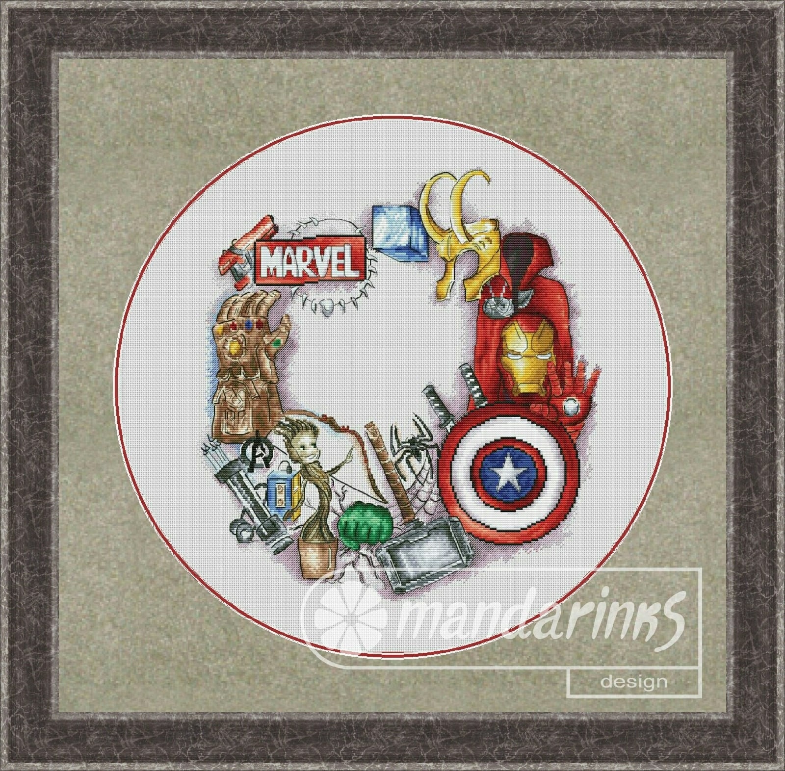 Marvel Infinity War Superhero Avengers 5D Diy Diamond Painting Cross Stitch  Kit