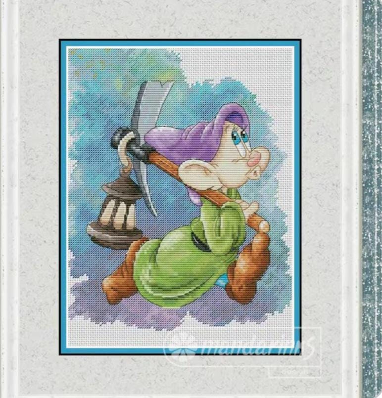 Dwarf Digital Cross Stitch Pattern DMC Chart Embroidery Instant ...