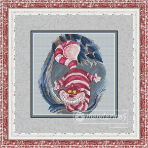 Smiling Cat Digital Cross Stitch Pattern DMC Chart Embroidery Instant Download