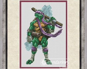 Tortuga 1 Patrón de punto de cruz digital DMC Gráfico bordado Descarga instantánea