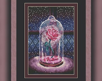The Magic Rose Digital Cross Stitch Pattern Chart Embroidery Instant Download