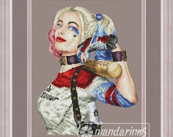 Supervillano 2 Patrón de punto de cruz digital DMC Gráfico Bordado Descarga instantánea