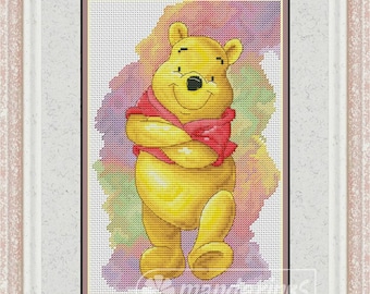 Winnie 1 Digital Cross Stitch Pattern Chart Bordado Descarga instantánea