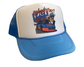 Richard Petty Nascar Hat Snapback Adjustable Cap | Vintage Blue Richard Petty STP Trucker Hat