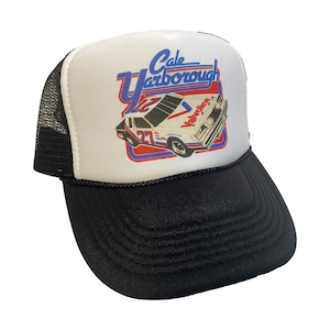 Cale Yarborough Hat Snapback Adjustable Cap | Vintage Black Valvoline Cale Yarborough Nascar Trucker Hat