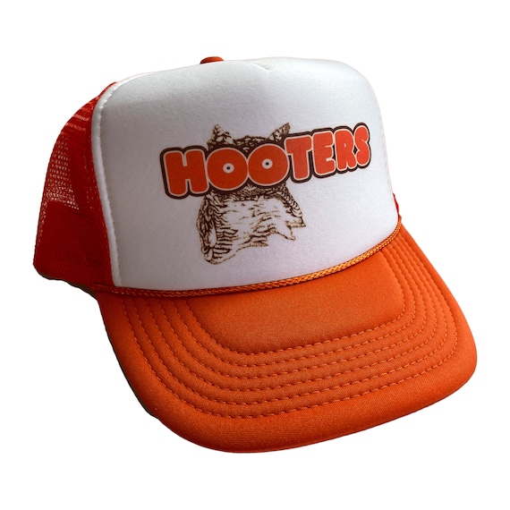Hooters Hat Snapback Adjustable Cap Vintage Orange Alan Kulwicki
