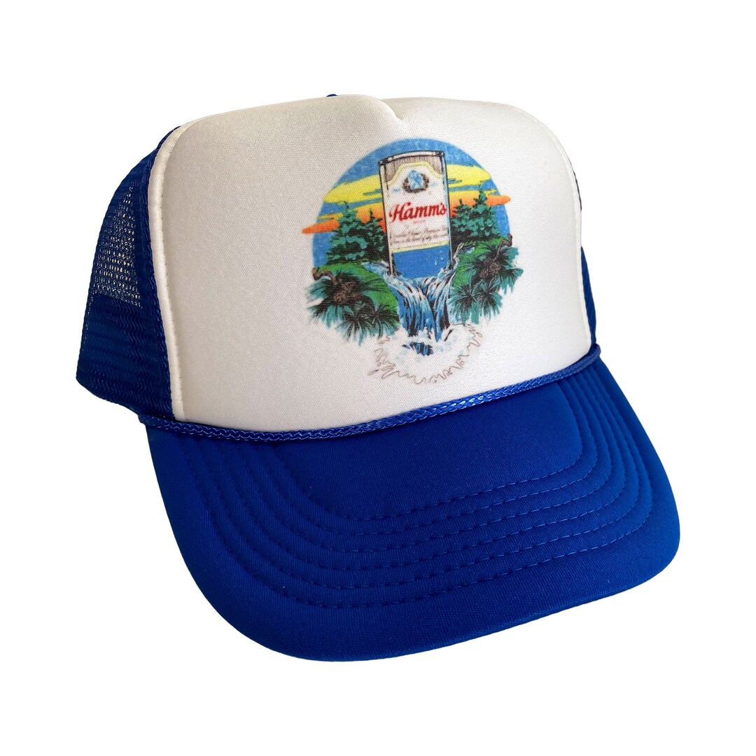 Hamm's Beer Hat Snapback Adjustable 70s Vintage Hamm's Beer Trucker Hat