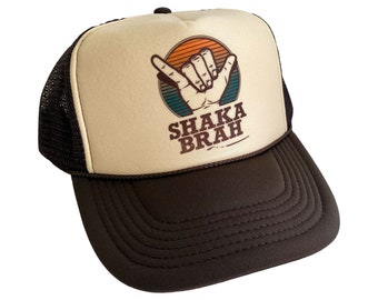 Shaka Brah Surfmütze Snapback Verstellbare Mütze | Shaka Brah Beach Trucker Hut