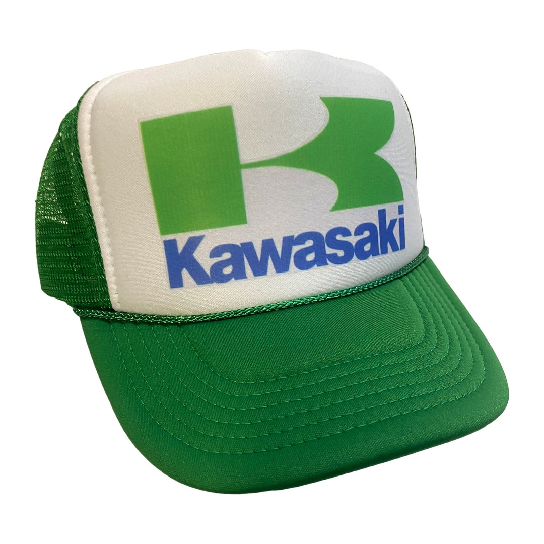 帽子 courreges classic vinyl cap green Kawasaki Hat Snapback Adjustable Cap | Vintage Green