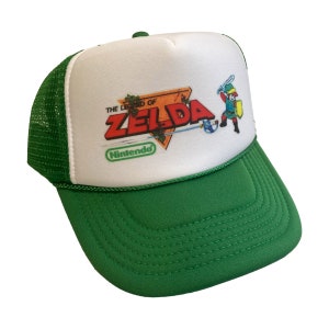 Legend of Zelda Hat Snapback Adjustable Cap | Vintage Green Video Game Zelda Trucker Hat