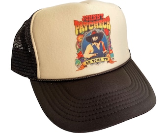 Johnny Paycheck Hat Adjustable Unisex Snapback Hat Johnny Paycheck Country Trucker Hat