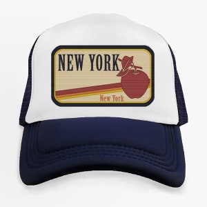 New York New York Hat Adjustable Snapback Mesh Hat Unisex New York Trucker Hat