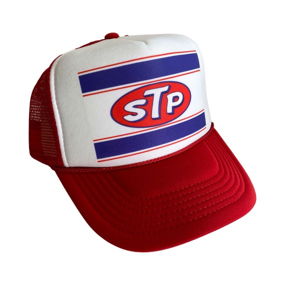 STP Hat Snapback Adjustable | Vintage Nascar Racing Red STP Oil Trucker Hat
