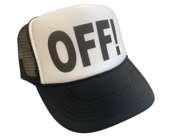 Off Hat Snapback Adjustable Cap | Vintage Black Off Red Hot Chili Peppers Trucker Hat