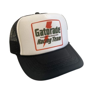 Gatorade Racing Team Hat Snapback Adjustable Cap | Vintage Black Gatorade Racing Trucker Hat