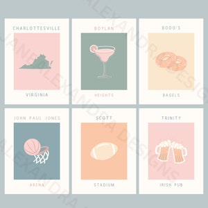 University of Virginia Prints | Wall Prints | College Dorm Decor | UVA Posters