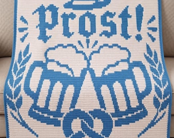 Prost! Oktoberfest Overlay Mosaic Crochet Pattern | Beer Stein Blanket PDF | Bavarian Afghan | Oktoberfest Throw