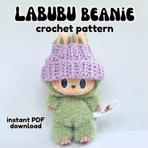 Labubu Beanie Crochet Pattern | Doll Hat Pattern | Labubu Clothes PDF | Digital Download