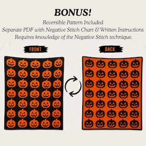 Jack O Lantern Crochet Blanket Pattern | Mosaic Crochet Throw | Halloween Afghan PDF | Pumpkin Blanket Pattern image 8