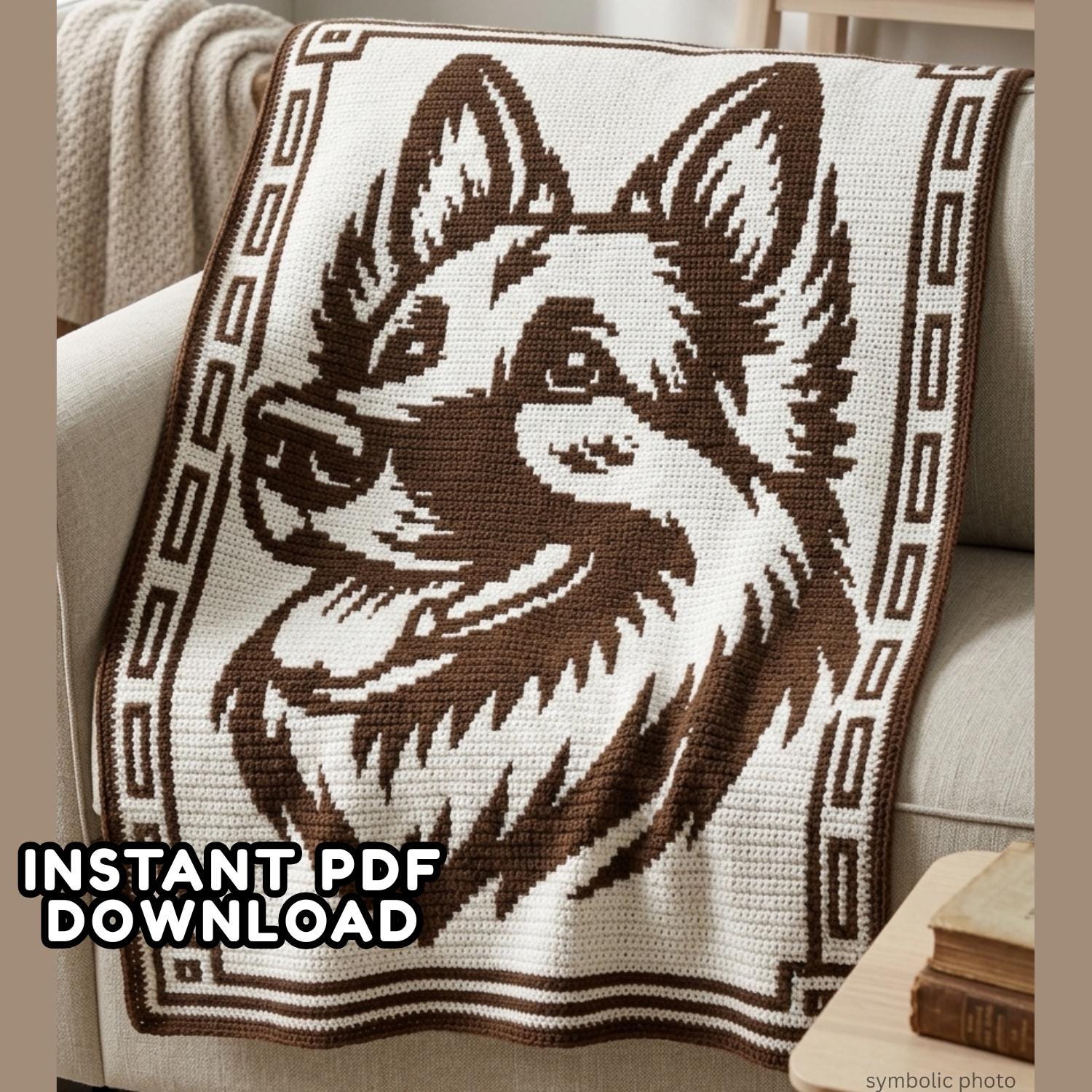 38 German Shepherd Crochet Patterns for Amigurumi, Decor, and Dog Lover Gifts 32 German Shepherd Mosaic Crochet Blanket Pattern Dog