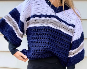 Patrón de ganchillo personalizable para camiseta de fútbol / Incluye tabla de colores del equipo / PDF digital para principiantes (Tallas S-5XL)