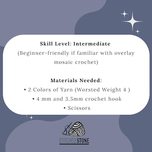 Celestial Cat Mosaic Crochet Blanket Pattern | Cat Silhouette Afghan | Gothic Cat Blanket | Overlay Mosaic | PDF Download image 2