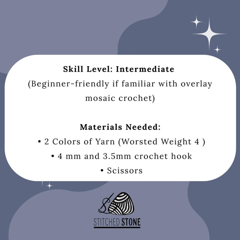 Celestial Cat Mosaic Crochet Blanket Pattern | Cat Silhouette Afghan | Gothic Cat Blanket | Overlay Mosaic | PDF Download image 2