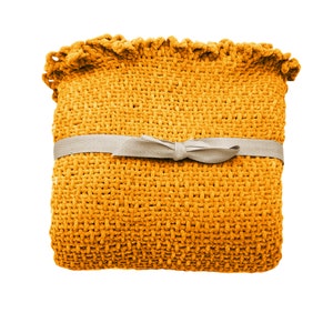 Hot Yellow Velvet Knitted Soft Throw