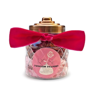 Turkish Delight with real rose petals and pistachio