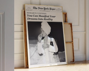 Feminist Newspaper Print Downloadable Art Poster