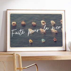 Impresiones de postales antiguas / Arte digital / Impresiones estéticas costeras Pósteres con refranes en francés Impresiones de pared de moda