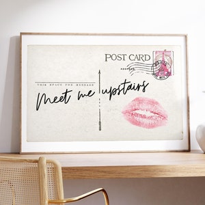Vintage Postkarten Drucke | Digitale Kunstdrucke | Ästhetisches Poster Schlafzimmer über dem Bett Dekor Horizontal, Liebesbrief Druck, Romantische Geschenke