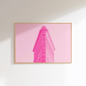 NYC Downloadable Art Prints, Extra Large Wall Art Colorful Wall Art, Preppy Wall Art, City Photography Poster, Pink Prints