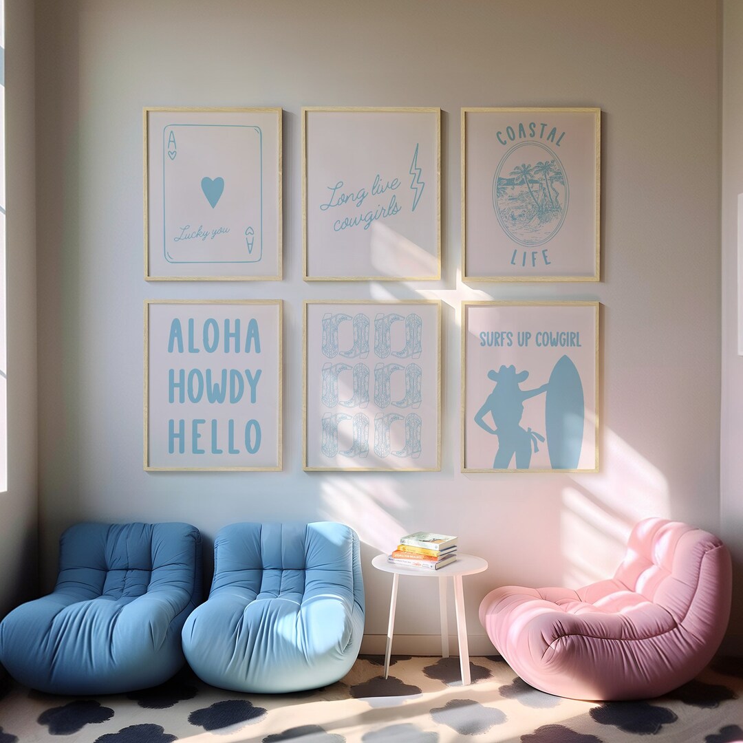 Coastal Cowgirl Printable Wall Art Gallery Set (digital Download) - Etsy