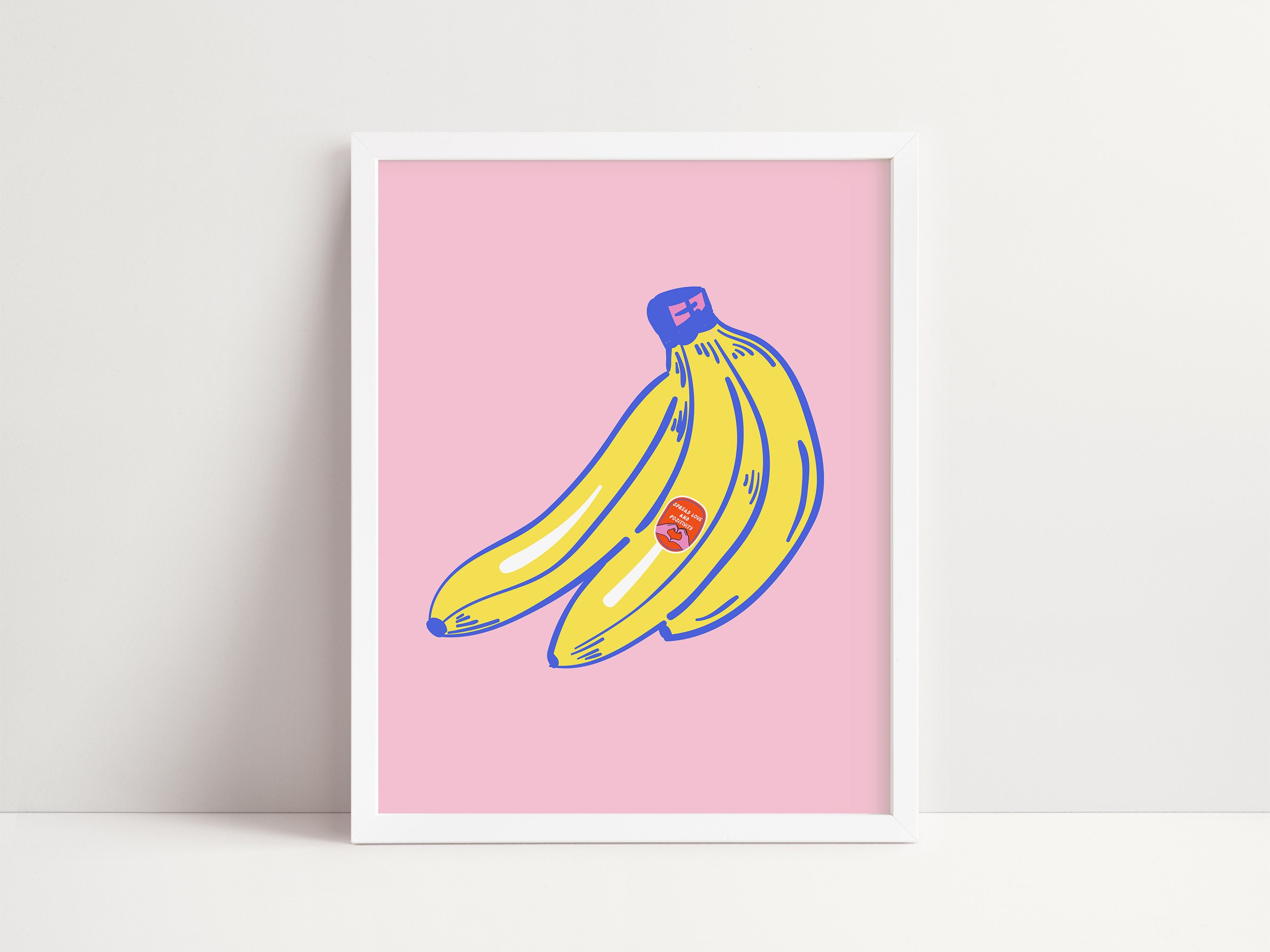 Banana Wall Art Digital Print Fruit Wall Art Pop Art Etsy