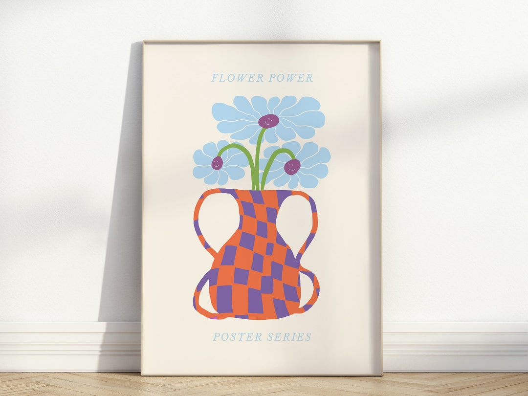 Boho Wall Art Flower Power Digital Download Art Indie Room Etsy