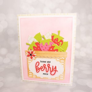 Sweet, Strawberry, Friend Handmade Thank You Card