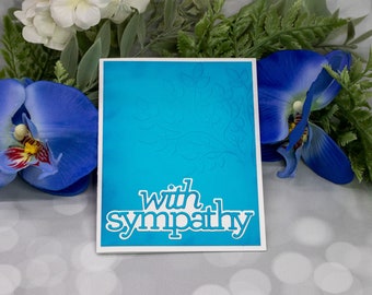 Blue and white handmade Sympathy Card