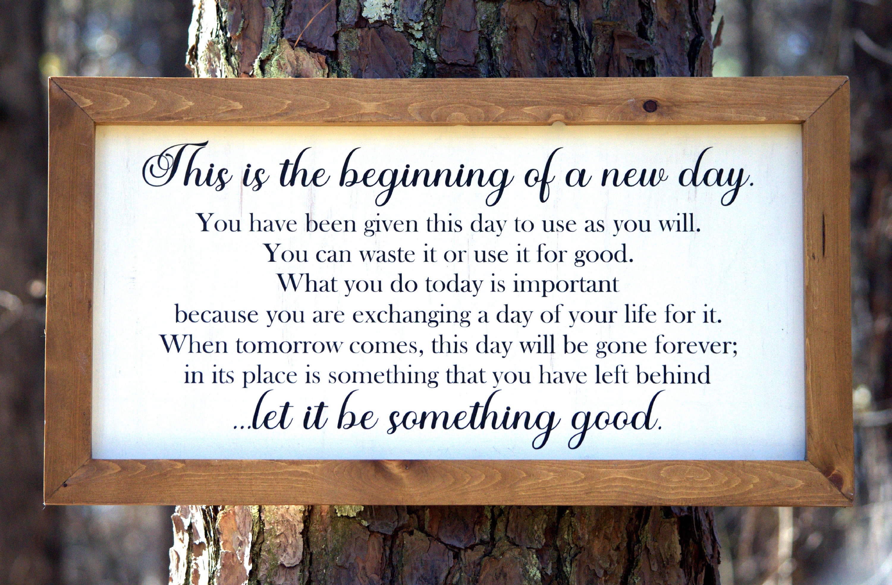 This is the Beginning of A New Day Sign Etsy